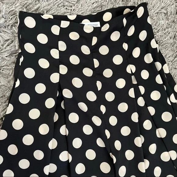 ZARA Polka Dot High Waist Satin Pants, XS - Picture 5 of 10